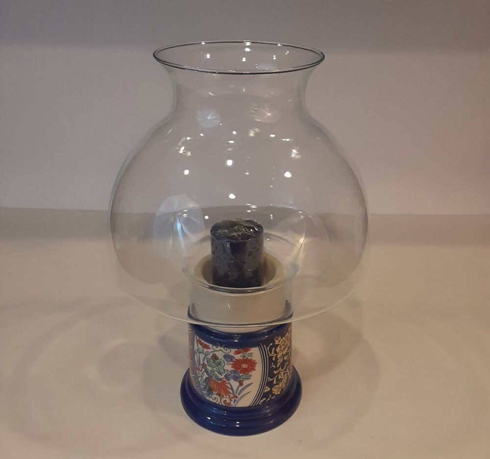 Vintage Hurricane Lamp Gailstyn-Sutton 1982 Chinoiserie Candle Timeless 10.5"